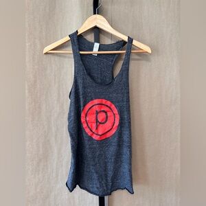 🖤 sz L Alternative Apparel Charcoal Racerback Tank | Pure Barre Logo